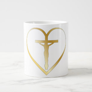 Grande Tasse Jésus dans le coeur