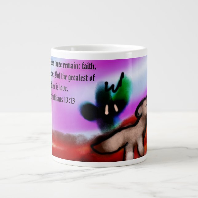 Grande Tasse Jésus est l'amour  (Devant)