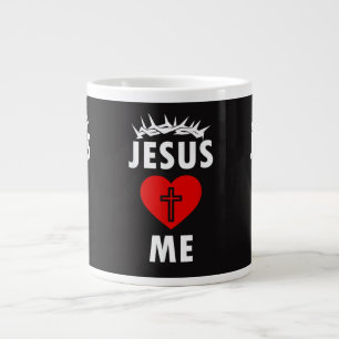 Grande Tasse Jésus m'aime chrétien religieux