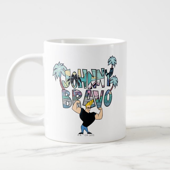 Grande Tasse Johnny Bravo Palm Tree Nom (Gauche)