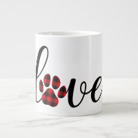 Joli Amour Plaid Empreinte de patte Fancy Typograp