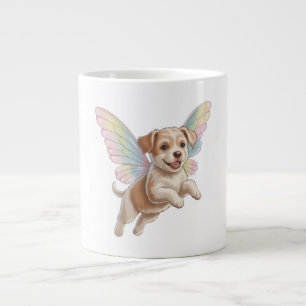 Grande Tasse Joli chiot avec des ailes de fée lumineuses — Anim