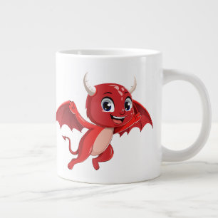 Grande Tasse Joli diable volant de dessin animé