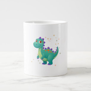 Grande Tasse joli dino dans l'espace
