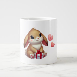Grande Tasse Joli lapin de la Saint-Valentin 