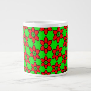 Grande Tasse Joli Motif de fleurs Abstraites