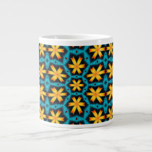 Grande Tasse Joli Motif de fleurs Abstraites