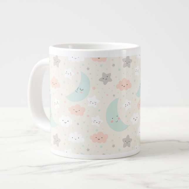 Grande Tasse Joli Motif Pastel Sky souriant (Devant gauche)