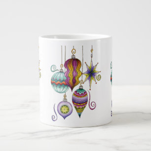 Grande Tasse Joli Noël, Élégants et Fantaisies Ornements en Ver