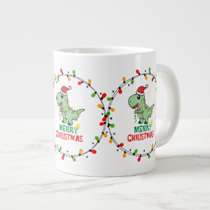 Grande Tasse Joli Santa Dino Joyeux Noël