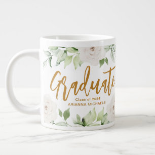 Grande Tasse Joli Script Floral Graduate 2024 Photo