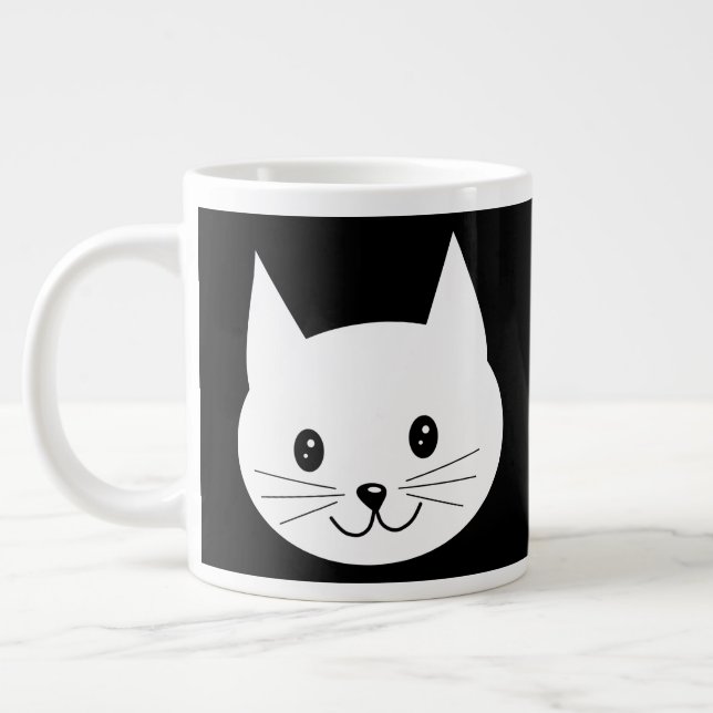 Grande Tasse Joli Visage De Chat. (Gauche)