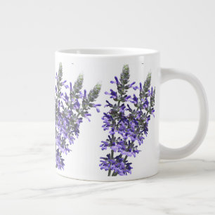 Grande Tasse Jolie fleur d'herbe de lavande violette sur cérami