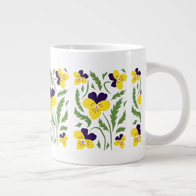 Grande Tasse  Jolies pensées Johnny Jump Ups (Droite)