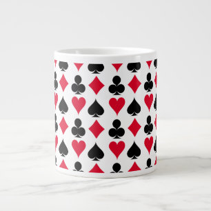 Grande Tasse Jouer des symboles de cartes motif