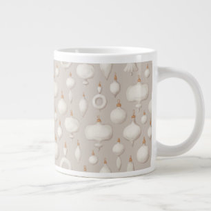 Grande Tasse Jouets en verre d'arbre de Noël vintage avec ornem