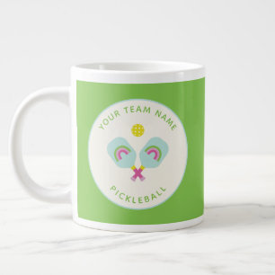 Grande Tasse Joueur de Pickleball Cadeau Rainbow Paddles équipe