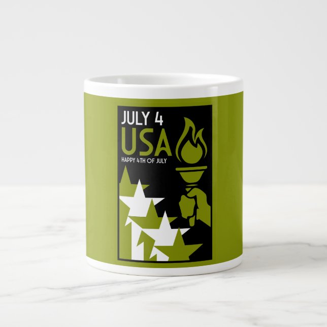 Grande Tasse Jour de l'indépendance américaine (Devant)