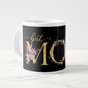 Grande Tasse Jour des mères décoratives Florales MOM meilleur j