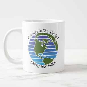 Grande Tasse Jour des terres Blue Green Globe Carte Planète