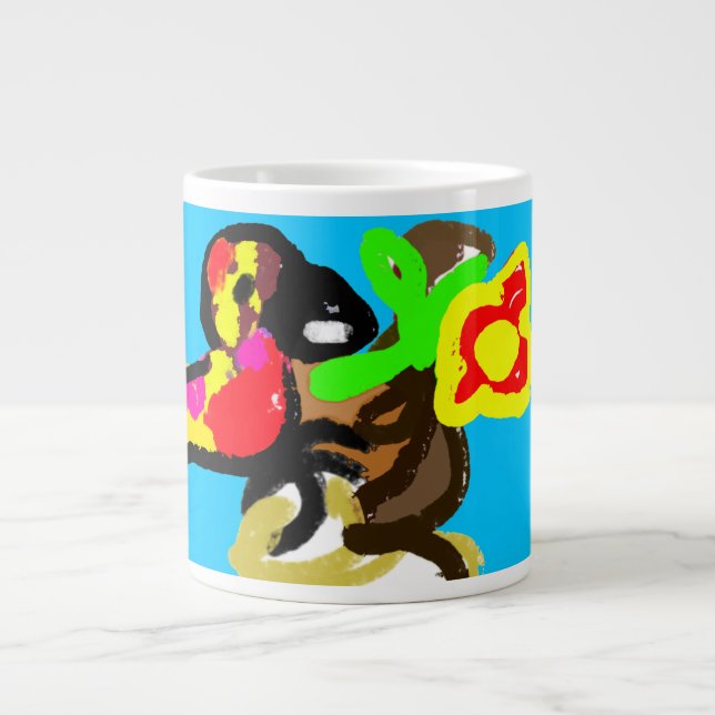 Grande Tasse Journée de la jungle des perroquets (Devant)