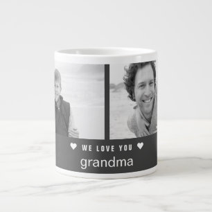 Grande Tasse Journée moderne des grands-parents Photo en noir e