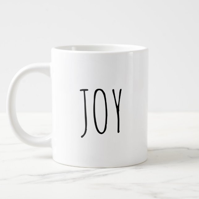 Grande Tasse "Joy" Simple Farmhouse moderne (Gauche)