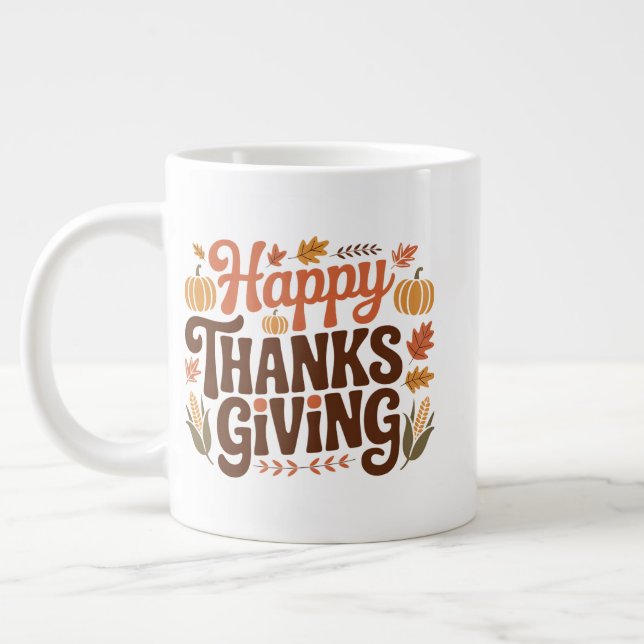 Grande Tasse Joyeuse Action de Grâce (Gauche)