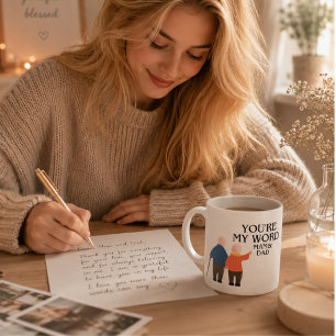 Grande Tasse Joyeuse Fête des Pères Vous êtes Mon Monde Maman e