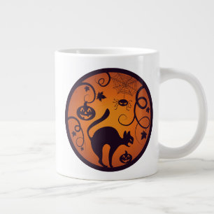 Grande Tasse Joyeuse lanterne d'Halloween araignées et chauves-