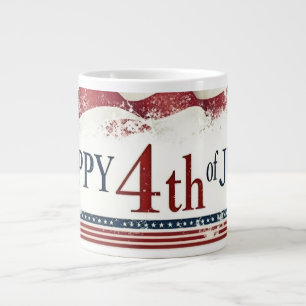 Grande Tasse Joyeux 4 juillet - Drapeau américain design vintag