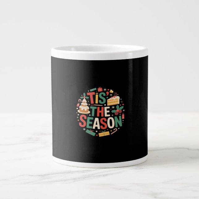 Grande Tasse Joyeux Arbre de Noël - C'est la Saison (Devant)