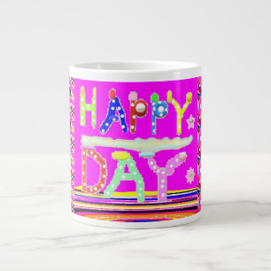 Grande Tasse Joyeux art de jour design sucre bonbons couleurs b