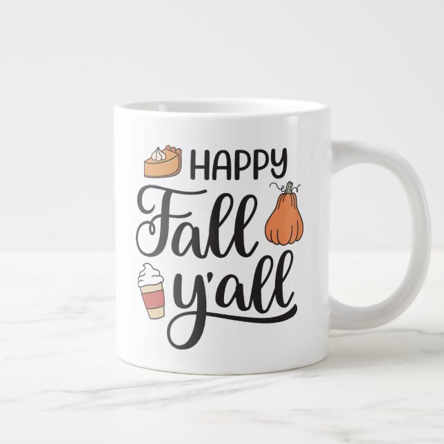 Grande Tasse Joyeux automne Y'all (Droite)