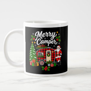 Grande Tasse Joyeux campeur festif père Noël camping Noël