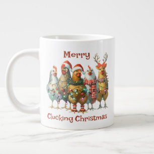 Grande Tasse Joyeux coup de poule de Noël