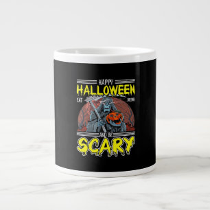 Grande Tasse Joyeux Halloween Manger Boire Et Être Effrayant Co