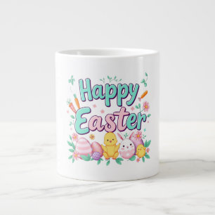 Grande Tasse Joyeux lapin de Pâques Printemps Oeuf de Pâques Pâ