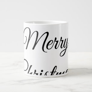 Grande Tasse Joyeux Noël ajoutez nom texte personnalisé cadeau