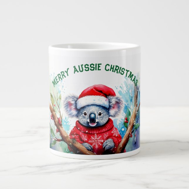 Grande Tasse Joyeux Noël australien Koala (Devant)