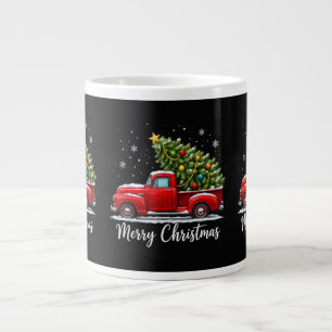 Grande Tasse Joyeux Noël Camion Rouge Sapin Hommes Femmes