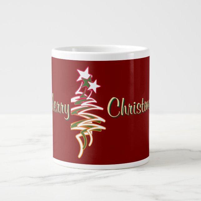 Grande Tasse Joyeux Noël Dk Rouge (Devant)