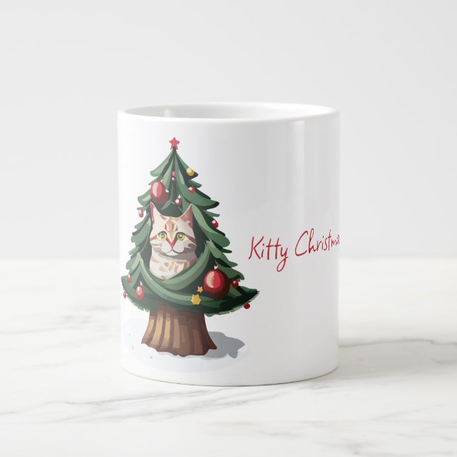 Grande Tasse Joyeux Noël Kitty (Devant)