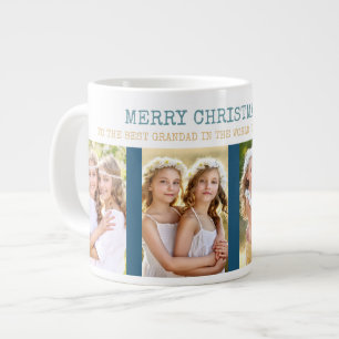 Grande Tasse Joyeux Noël Meilleur Grand-Père du monde 4 photos