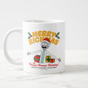 Grande Tasse Joyeux Rickmas et Joyeuses Fêtes Humaines