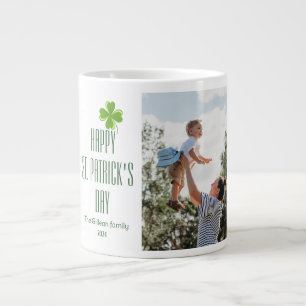 Grande Tasse Joyeux St. patrick jour photo de famille Shamrock