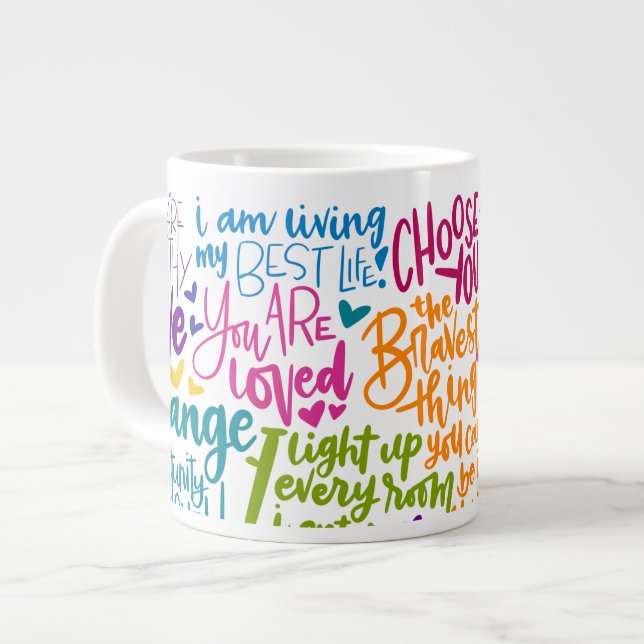 Grande Tasse Jumbo Daily Affirmations (Devant gauche)