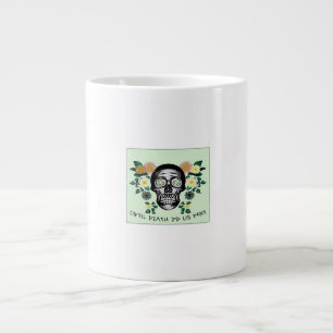Grande Tasse Jusqu'À La Mort Nous Part, Crâne Avec Fleurs Class
