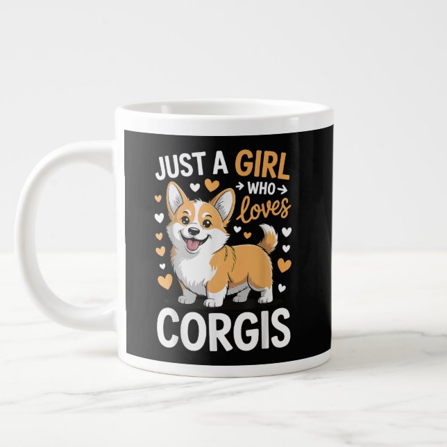 Grande Tasse Juste Une Fille Qui Aime Les Corgis (Gauche)