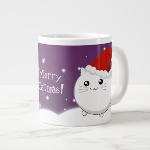 Grande Tasse Kawaii chaton de Noël